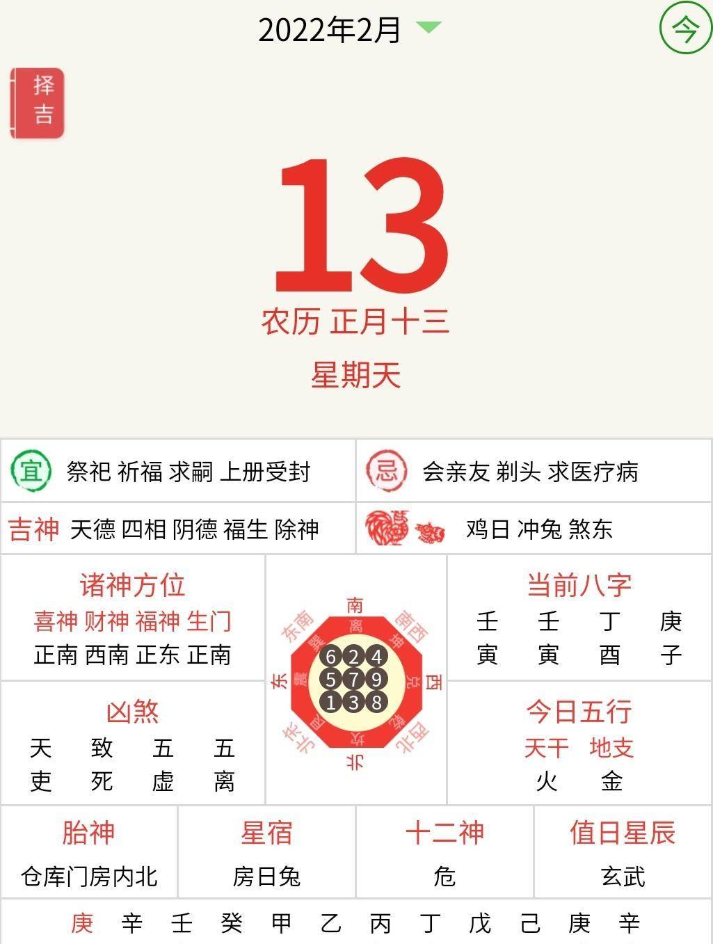 十二生肖每日运势查询2023.2.13