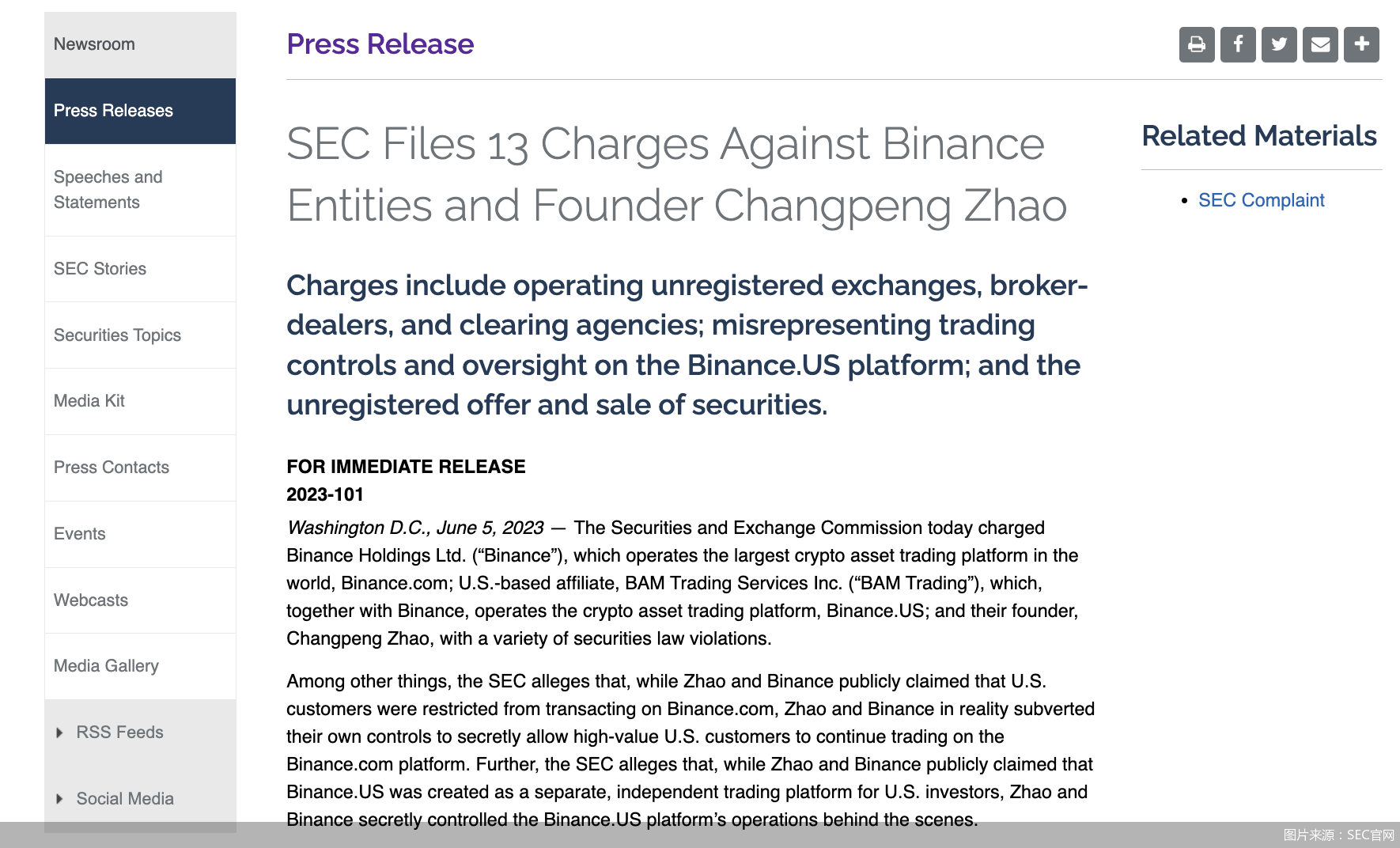 美国SEC起诉币安以及赵长鹏，加密货币久赌必输