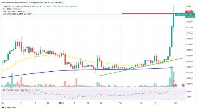 马斯克一席话让狗狗币(DOGE)飙涨40%<strong></p>
<p>doge币</strong>!公链“犬系”迷因币牛气冲天