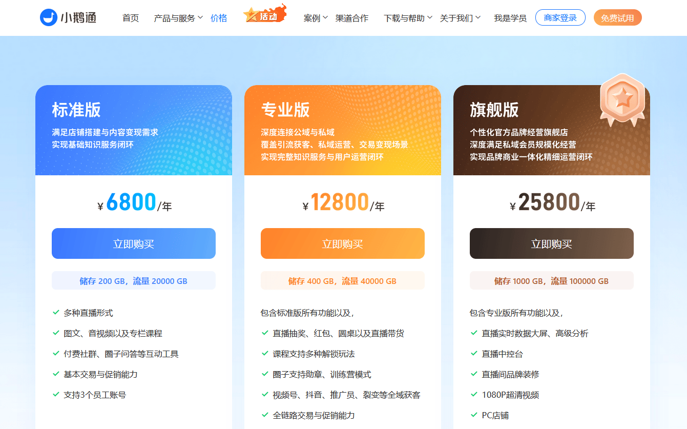 有没有跟小鹅通类似的软件