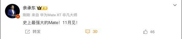 华为Mate 70系列即将发布<strong></p>
<p>债券回购交易案例</strong>,余承东称其为“史上最强大的Mate”