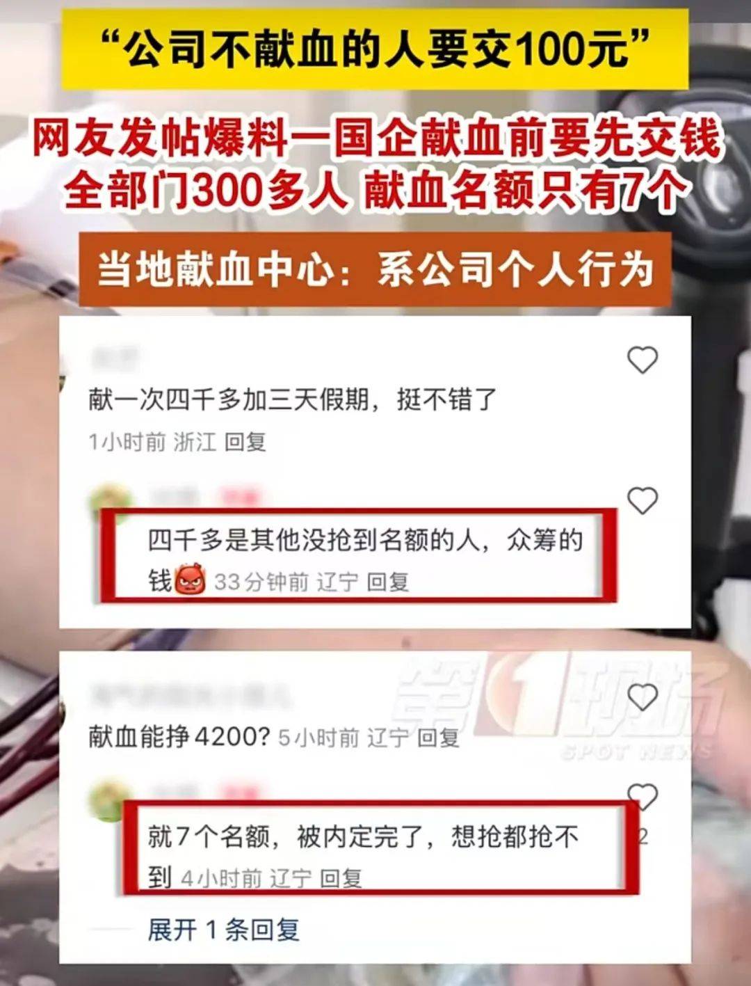 大连一国企被曝要求不献血的人交100元<strong></p>
<p>原油价格行情</strong>,当地献血中心:属于该公司个人行为