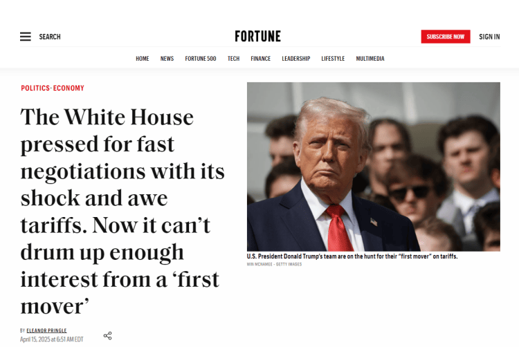 美国政府急于达成贸易协议“立标杆”但别国并不急