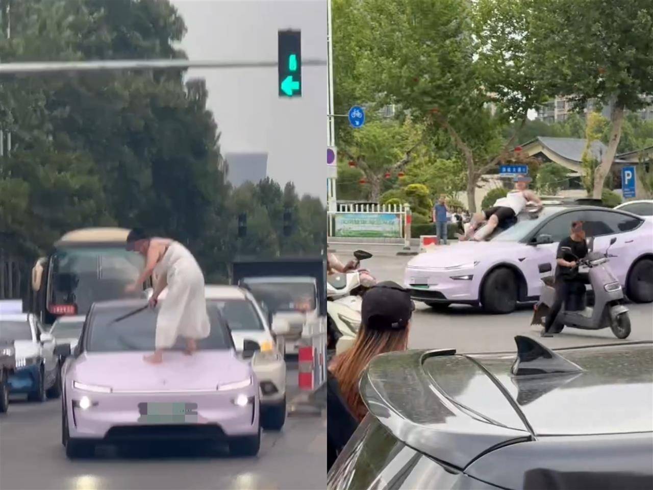 女子持械当街打砸多辆轿车<strong></p>
<p>国际原油下跌</strong>，被顶在挡风玻璃上前行，当地：女子当场被控制，警方介入调查