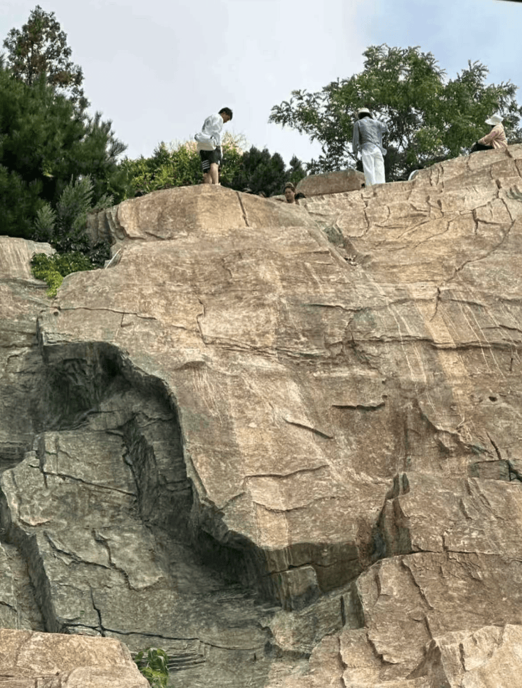 大连一跨海大桥观景台有游客翻栏杆踩空心造景石拍照<strong></p>
<p>黄金国际价格</strong>，当地回应