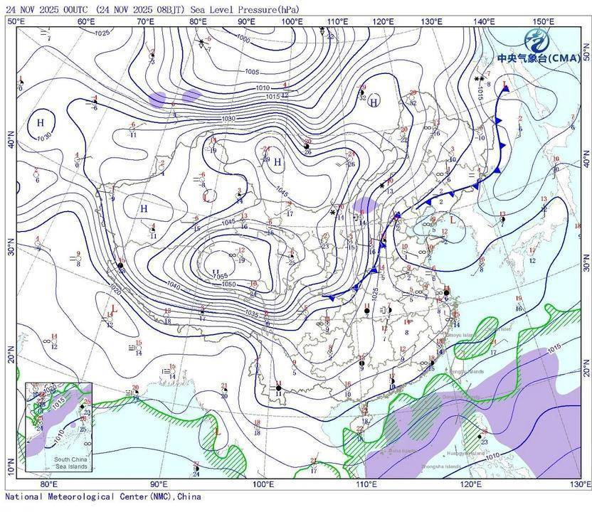 本周冷空气接二连三，今天上半夜起影响上海气温将明显下降
