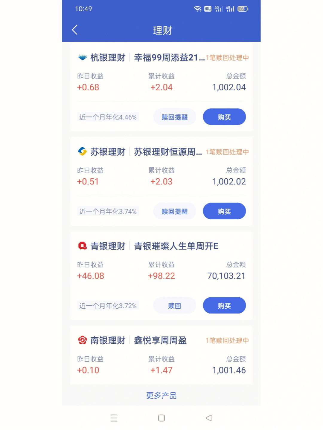 关于杭州理财的信息